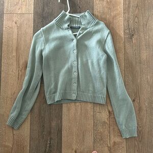 Brandy Melville green sweater button up